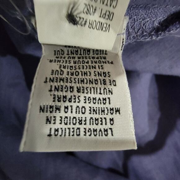 Vtg AKA Eddie Bauer 100% Linen Top Button Front Minimalist Lagenlook - Picture 9 of 12